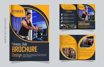 Fitness Brochure Templates banner design bg vect book ocver brand profile brochure design byzed ahmed cover design creative brochure dsign fitness fitness profile flyer design gym poatr design template