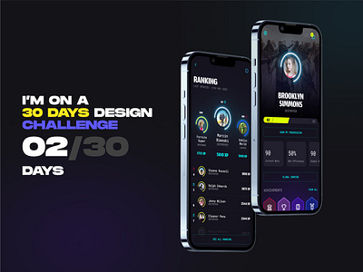 01/30 Days UI Challenge Embracing the elegance of dark mode in t applayout design uidesign gameapp gaming uidesign