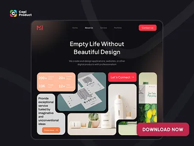 Marketing Agency Website - Bento Style bento bento style design hero section marketing agency ui ui design ui ux web design web ui website