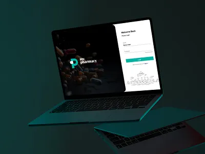 Login page UI Design aesthetic branding creative design graphic design graphics hospital illustration login logo medical my pharmacy onboarding pharmacy signin signup ui ui design web design welcome