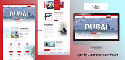 UAE Tourist Visa - UI UX Website Design branding creative design creative designer modern design modern website mockup tour website designer travel website designer ui designer ux designer visa website designer