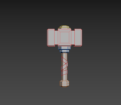 Low Poly Hammer 3d branding graphic design hammer low poly lowpolyhammer