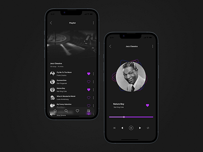 Music Player app darkmode design musicplayer purple ui uiux ux