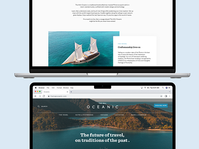 The MAJ Oceanic ui ux website