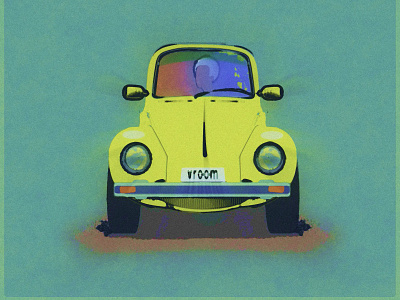 bug squeeze... chopped doodle illustration noise shunte88 vector vw bug