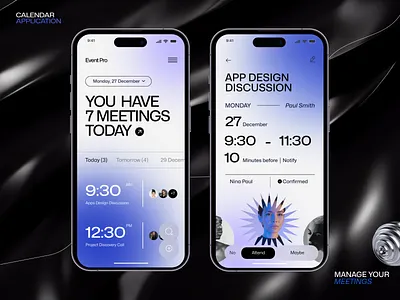 Event Pro - Calendar App Design agenda app design application branding brutalism design calendar calendar app graphic design managemnt meeting minimal minimal app modern app team ui ui ux uidesign web app