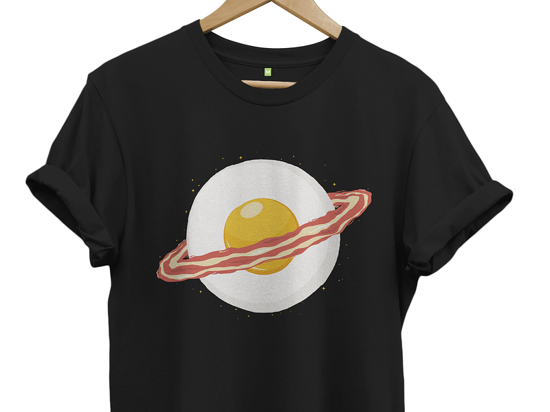 Outer space breakfast breakfast eggs galaxy space tshirt tshirt design yanmos