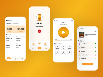 Ultimate Podcast Creation & Management App - UI Design