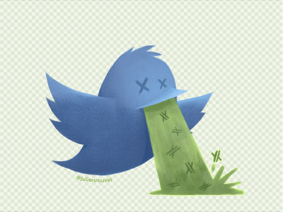 Throw up ideas – VomitoTwittos #05 bird blue bluebird green illustration twitter vomit x