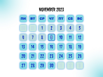 Calendar / Календарь calendar elements ui ux календарь