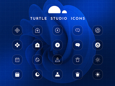 Turtle studio icon 2d app app icon branding custom icon design figma filled icon graphic design icon icon set illustration in app icon ios line icon logo pixel perfect icon ui vector web