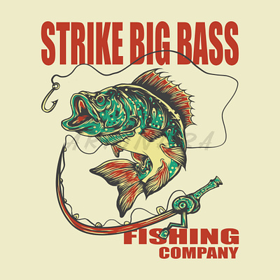 Big Bass Fishing Company art bass brand branding design fish graphic design identity illustration logo streetwear