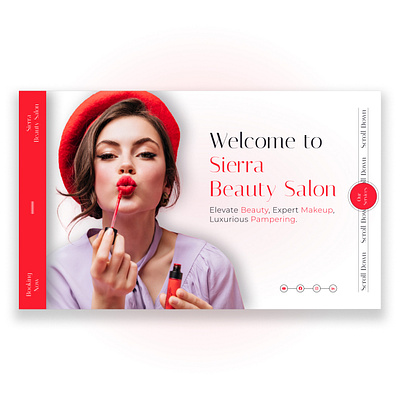 Crafting Beauty in Every Pixel: A Glimpse of Sirra Beauty Salon. beautysalon beautysalonwebdesign design graphic design landing page makeup mordern design salonwebsite ui uiux