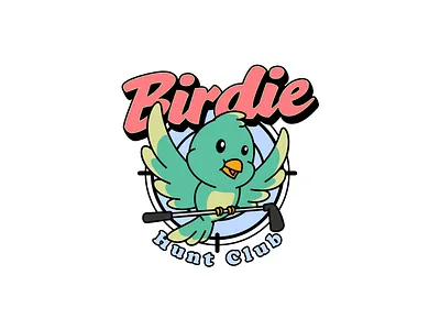 Birdie Hunt Club animal bird birdie branding character cute design golf illustration logo mascot retro ui unused vintage