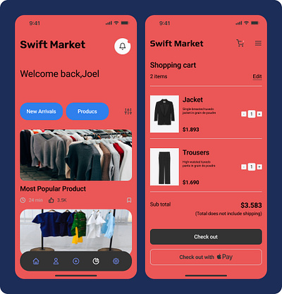 Online Marketplace App ui