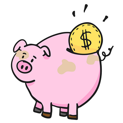 Piggy bank 🪙 design digital illustration graphic design icon illustration piggy bank vector