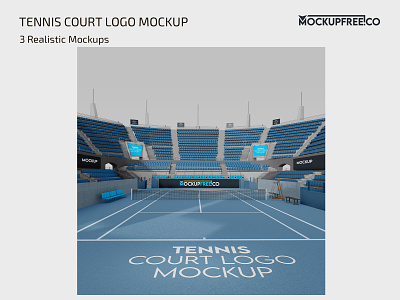 Free Tennis Court Logo Mockup PSD court free logo logo mockup logotype mock up mock ups mockup mockups photoshop product psd template templates tennis tennis court tennis court mockup tennis logo
