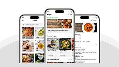 Cooking App app app screens cooking cooking app graphic design mobile mobile app recipe app recipes ui ux