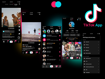Tik Tok App design graphic design uiux desi ux