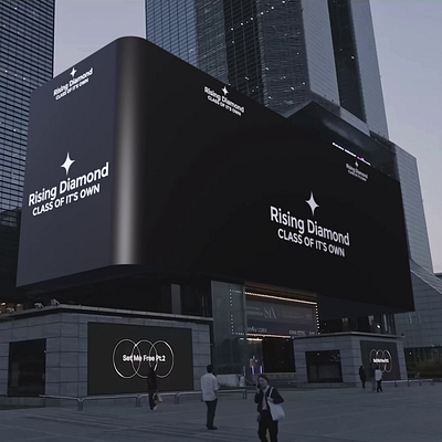 anamorphic billboard design 3d ads advertising aftereffects anamorphic animation banner bilboard blender3d