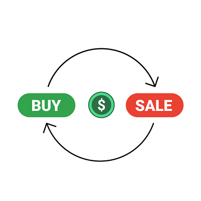 Dollar Buy & Sale graphic design illustration
