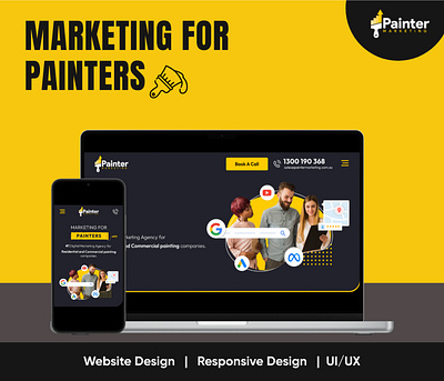 Marketing Website for Painters graphic design marketing ui ux webdesign website