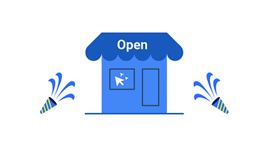 Online Shop Open graphic design illustration