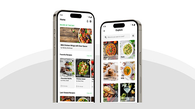 Cooking App app cooking cooking app explore home light mode mobile mobile app recipe app recipes screens ui ux