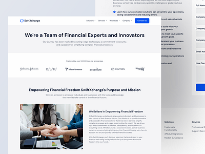 SoftXchange: Elevate Your Financial Services with our Template agency website bank card clean consultancy corporate debit card digital banking diversekit finance finance monitoring financial free ui kit investment landing page money transaction professional services ui ux webdesign