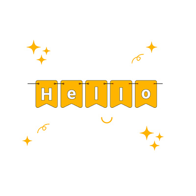 Hello Website Banner design graphic design illustration message welcome