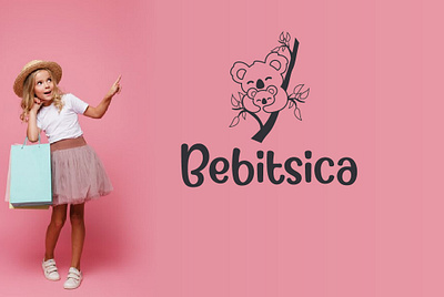 Bebitsica Logo animal creative creative logo custom design fashion fashion logo graphic design kids fashion kids fashion logo logo logo design logo designer logo designs mascot logo minimal minimalist logo panda shoping