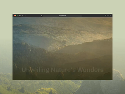 Wanderer - Landing page start animation animation landing page nature ui web