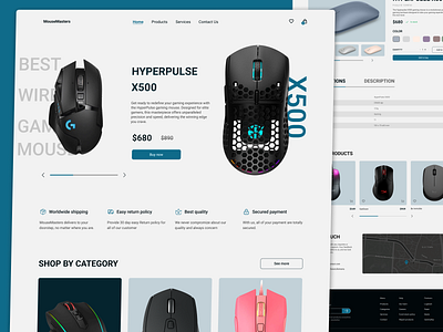MouseMasters - E-Commerce web design adaptive design figma graphic design mockup responsive design ui user experience user interface