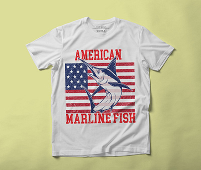 fishing t-shirt design. 3d animation branding graphic design logo motion graphics ui