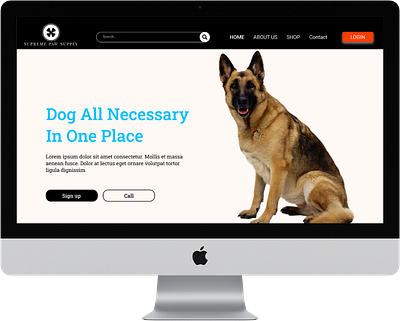 Dog accessories website landing page branding figma graphic design landing page product design typography ui uiux ux website design