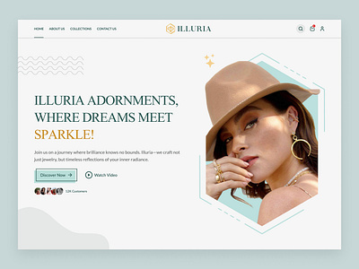 Illuria landing page business website design ecommerce homepage interface jewelry jewelry website landing landing page luxury jewelry service store ui ux web web design web designer web site website website designer