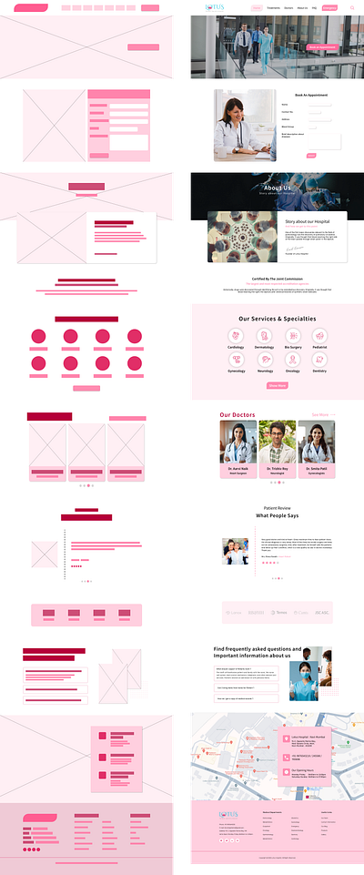 Lotus Hospital UI 3d animation app branding design figma graphic design illustration logo motion graphics typography ui ux vector