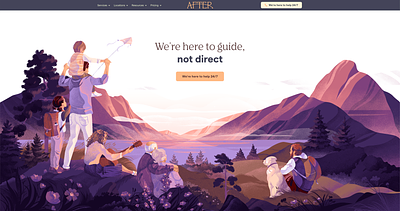 The illustration for the wonderful After project (part 4) branding character color cover design download freebies header illustration ios nature noise team ui web