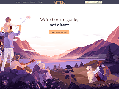 The illustration for the wonderful After project (part 4) branding character color cover design download freebies header illustration ios nature noise team ui web