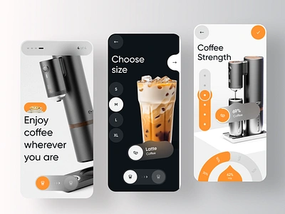 CoffeeMate - Smart Coffee Machine App app app design automation b2b coffee crm design device ios ios app iot mobile mobile app product design saas sas smart smarthome software ui