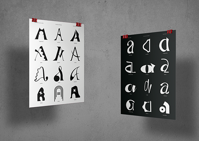 The Letter A poster typography