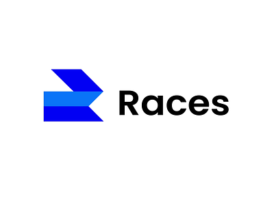 Races logo design saas R, car running abstract modern minimalistic arrow courier deliveries delivery express fast jump jumping letter mark monogram logo logo design order quick r rabbit run running runner saas shopping speed