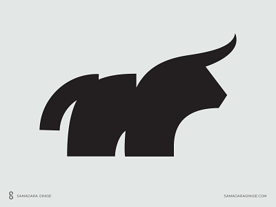 Bull animal branding bull design illustration logo mark minimal modern samadaraginige simple
