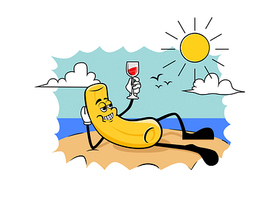 Macaroni flat illustration illustration macaroni macaroni lover retro wine