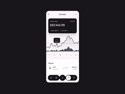 Investio | Investment Mobile App - My Account animation app application design finance mobile myaccount ui