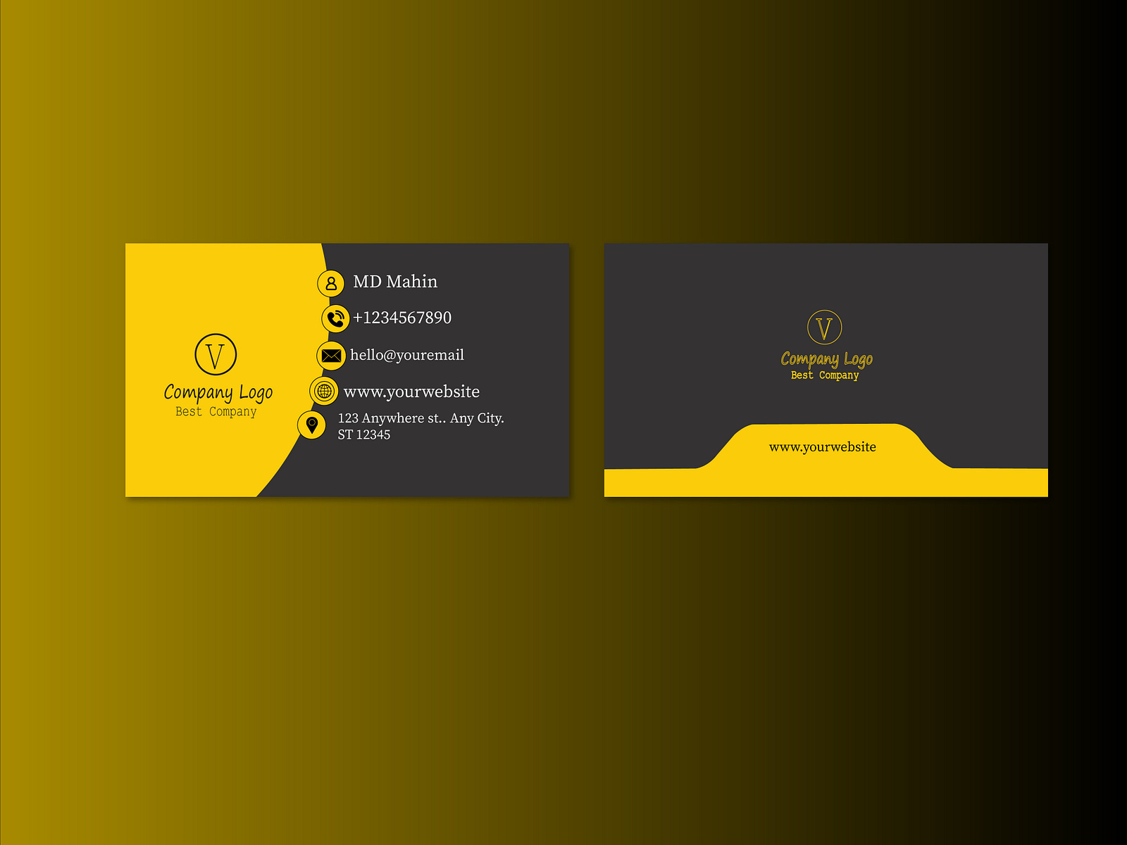 Business Card by Shahriar Faizal on Dribbble