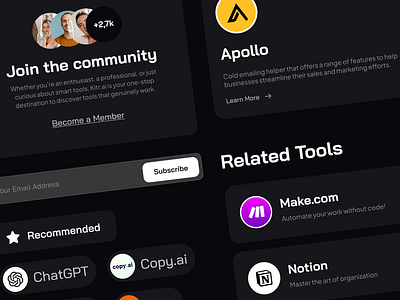 Glimpse of Design System for Kitr.ai ai app design dark mode design design system mobile pro product product design ui uiux ux uxui web