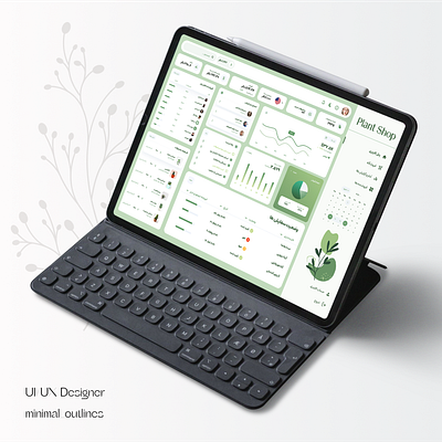 Minimalistic Plant Shop Dashboard dashboard minimal ui webdesign