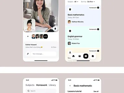 Education App Design app design education figma mobile app ui user experience