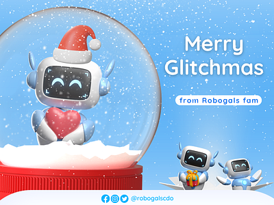 Robogals CDO: Christmas Poster blue christmas christmas robot christmas robot social media poster techy poster techy social media poster